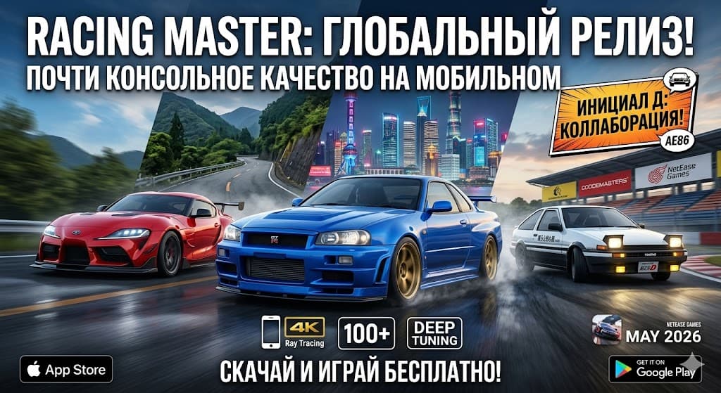 Racing Master: Глобальный релиз на iOS и Android — Обзор игры от NetEase