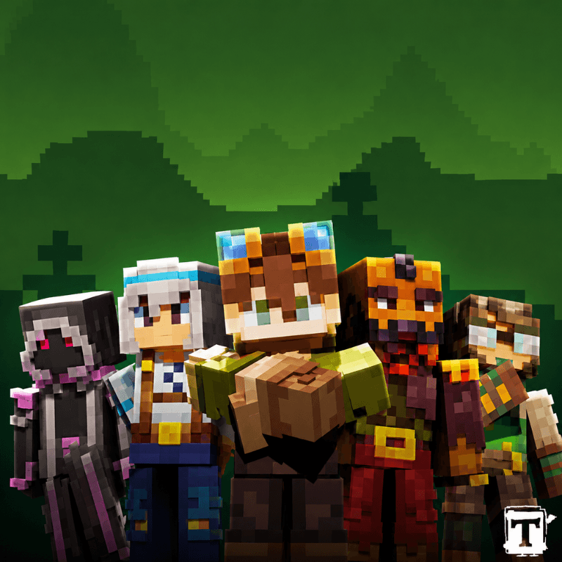 Minecraft Tubbo's RealmSMP RPG 13 скинов с КЛЮЧАМИ / КОДАМИ Java и Bedrock - Screenshot 1