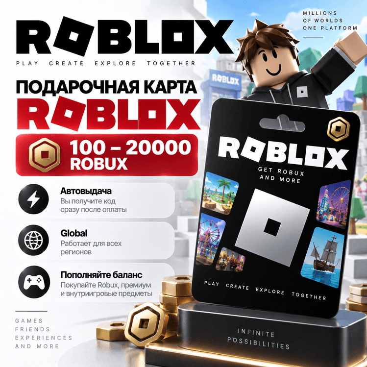Roblox Gift Card 100–20000 Robux | Automatic Delivery | Global - Screenshot 1
