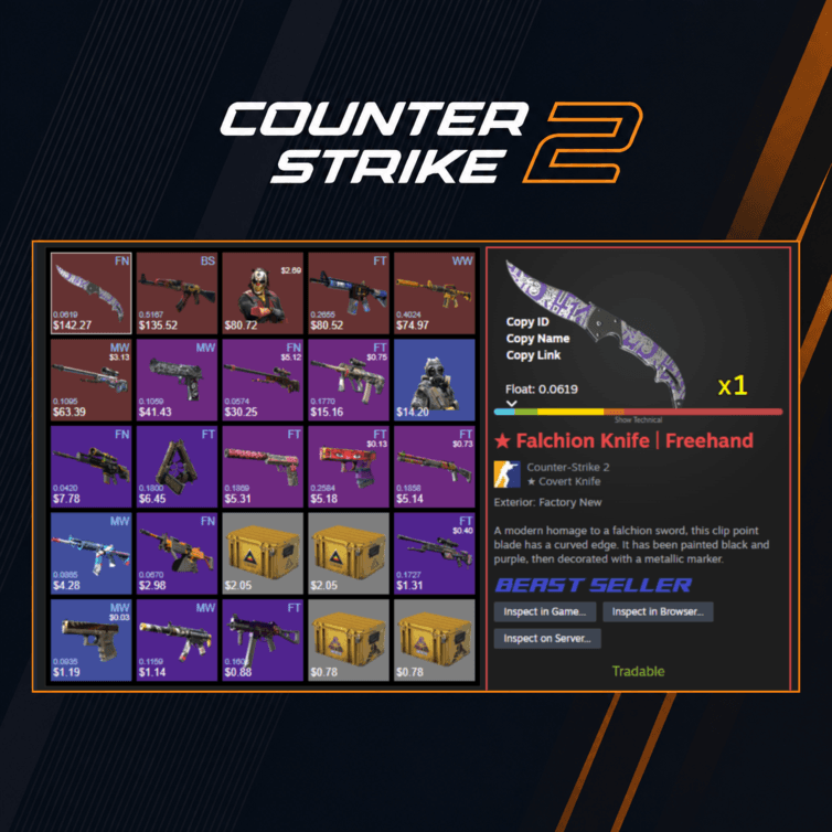 ✅CS2 + СКИНЫ⭐ ИНВЕНТАРЬ ОТ 10 000 РУБЛЕЙ⭐ПОДХОДИТ ПОД FACEIT И ПРЕМЬЕР - Screenshot 1