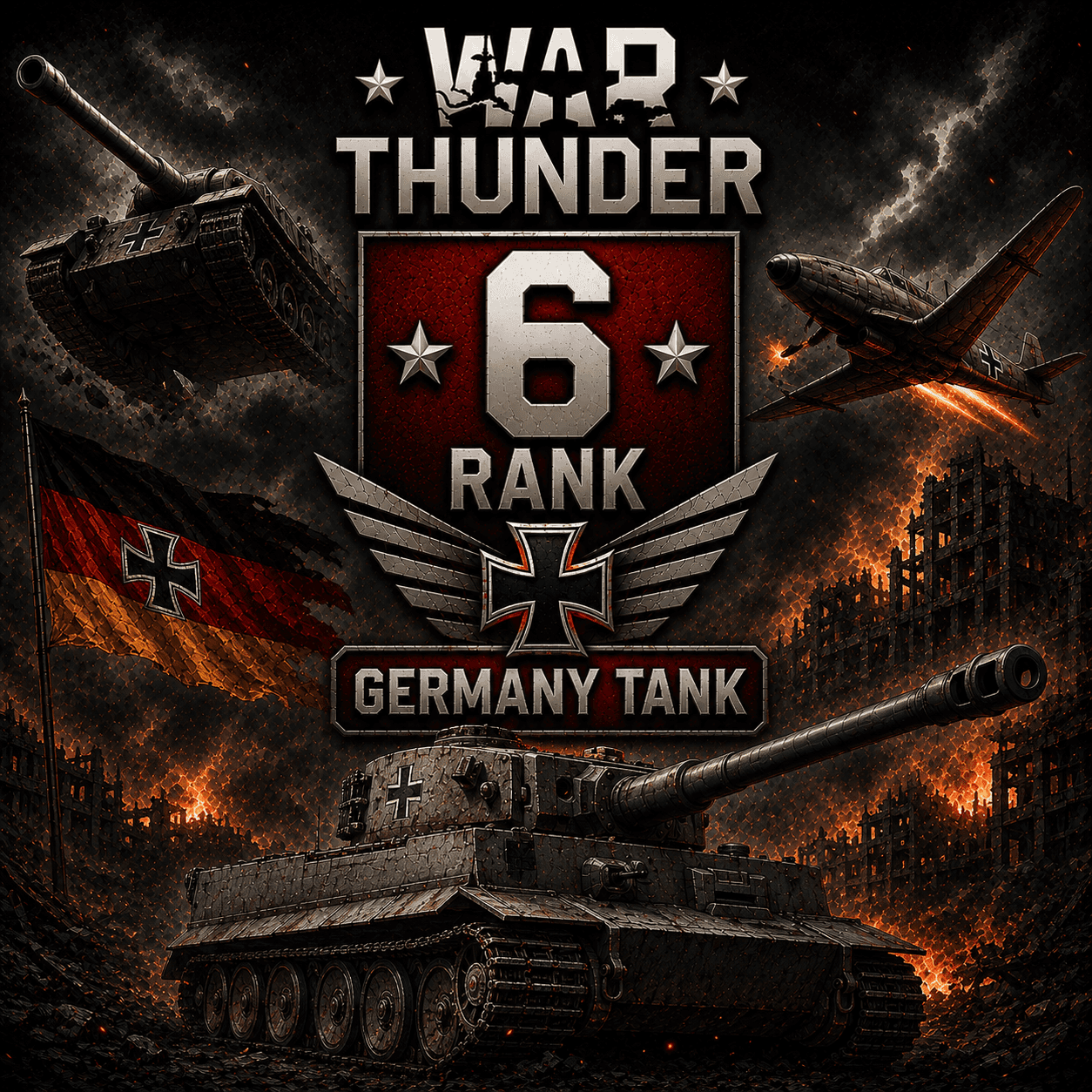 🔥 War Thunder 6 РАНГ / УРОВЕНЬ ГЕРМАНИЯ | ТАНК | ГАРАНТИЯ | WarThunder 🔥 - Screenshot 1
