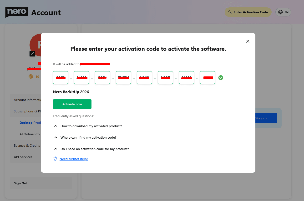 Nero BackItUp Pro 2026 Код активации на 1 год - Screenshot 1