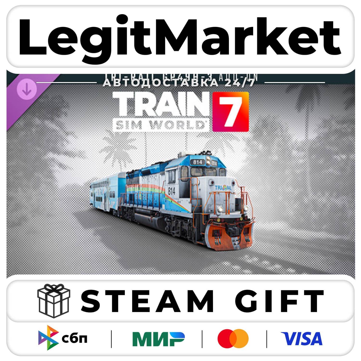 DLC Train Sim World 7: Tri-Rail GP49H-3 Loco Add-On / Steam AUTO / RU + WORLD - Screenshot 1