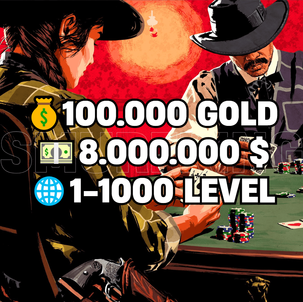 RDO • 100.000 GOLD BARS + 8.000.000 MONEY $ + 1-1000 LEVEL • RDR2 • RED DEAD ONLINE - Screenshot 1