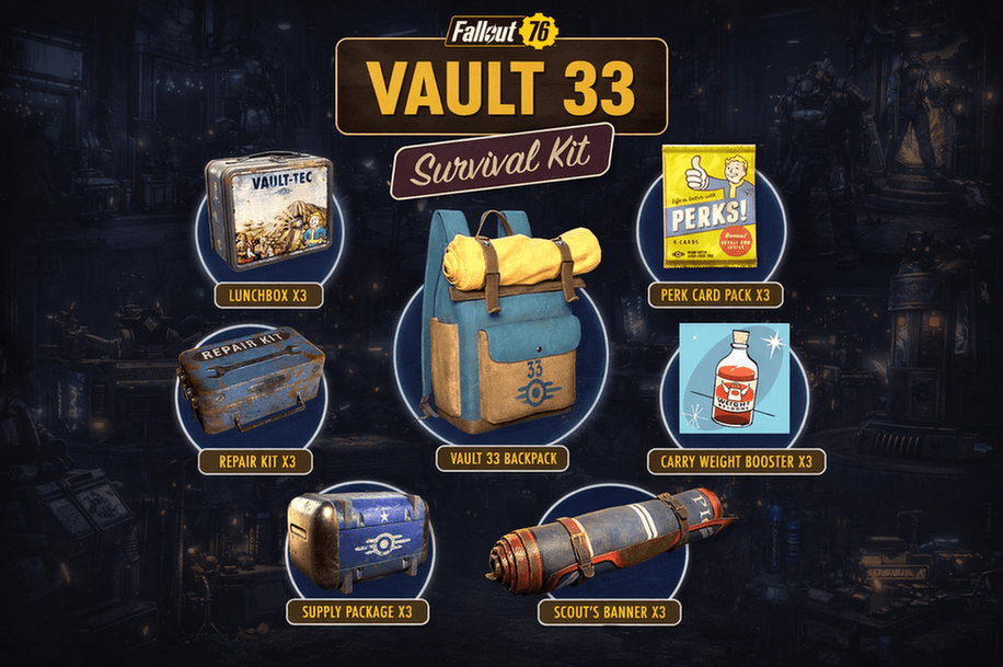 Fallout 76 - Vault 33 Survival Kit | Microsoft | DLC Pack - Screenshot 1