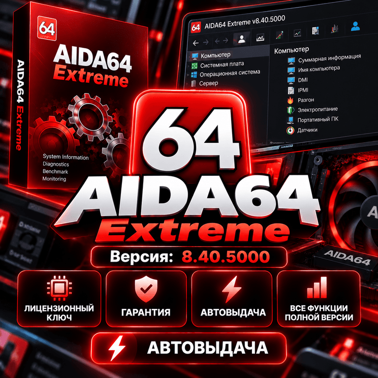 AIDA64 Extreme (Version: 8.40.5000) | Лицензионный ключ | Гарантия | Автовыдача - Screenshot 1