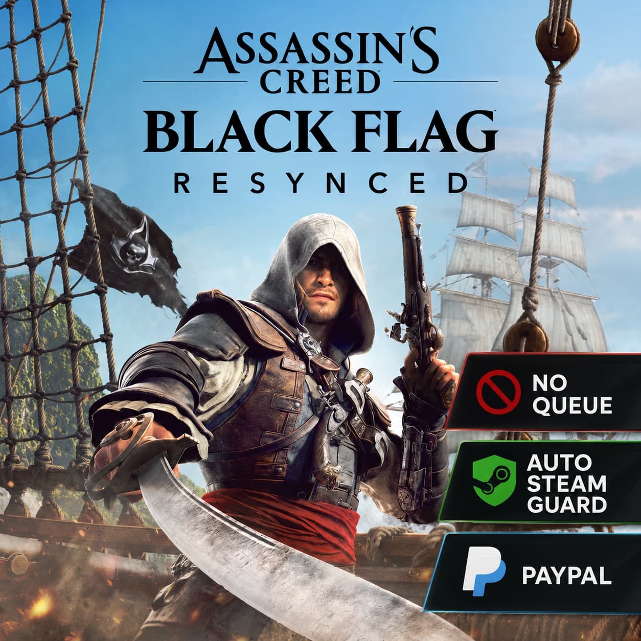 Assassin's Creed Black Flag Resynced deluxe | Без очереди | Авто Steam Guard | PayPal - Screenshot 1
