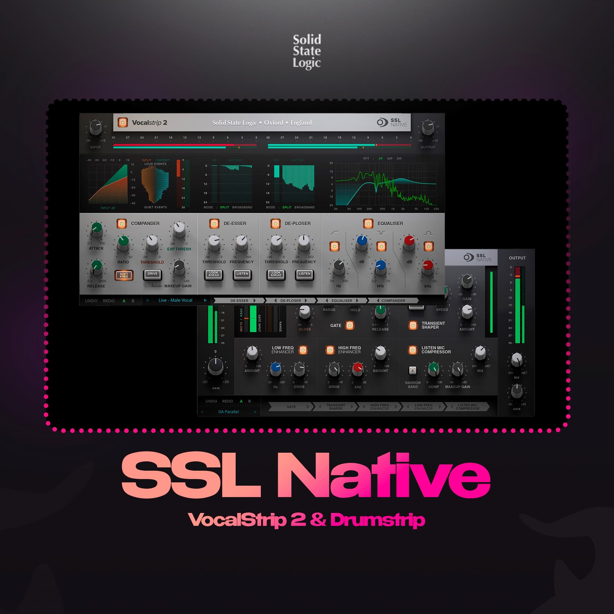 🔥 SSL VocalStrip 2 & Drumstrip 🔑 Лицензия iLok 🚀 - Screenshot 1