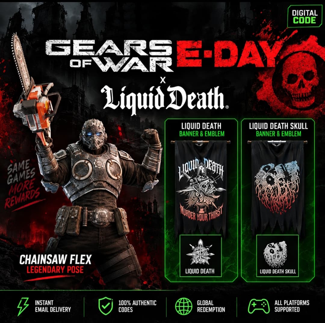 Gears of WAR E-Day Liquid DEATH Chainsaw Flex SKIN DLC Global Xbox/Steam ключ - Screenshot 1