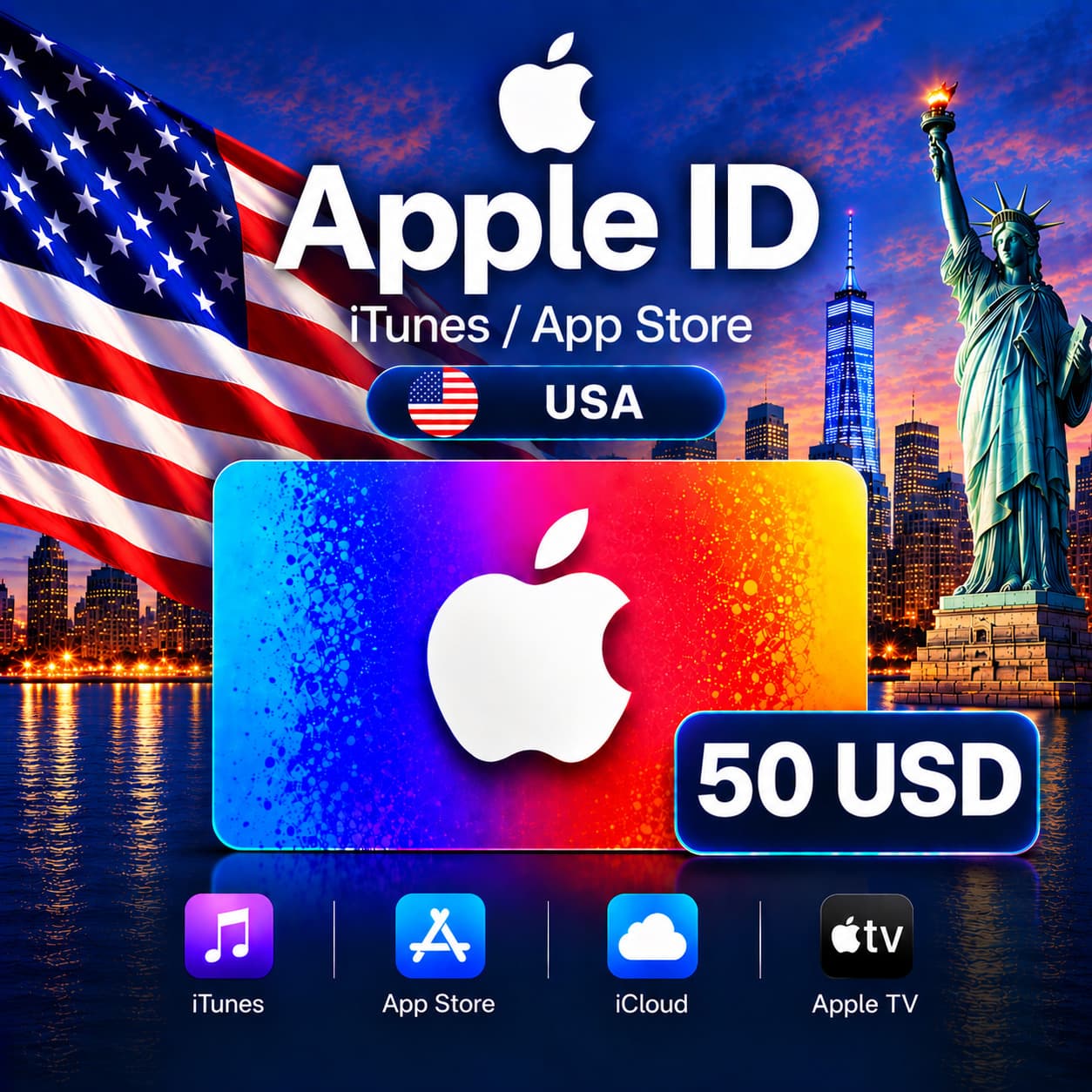 iTunes & App Store Подарочная карта — 50 USD (USA) - Screenshot 1