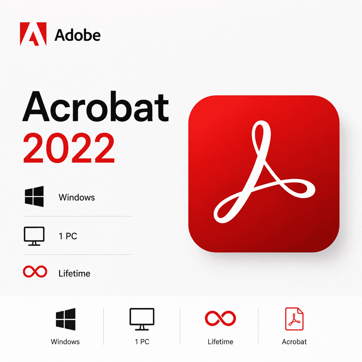 Adobe Acrobat Pro DC 2022 ОС Windows 1 PC 🔄Lifetime🔄 - Screenshot 1