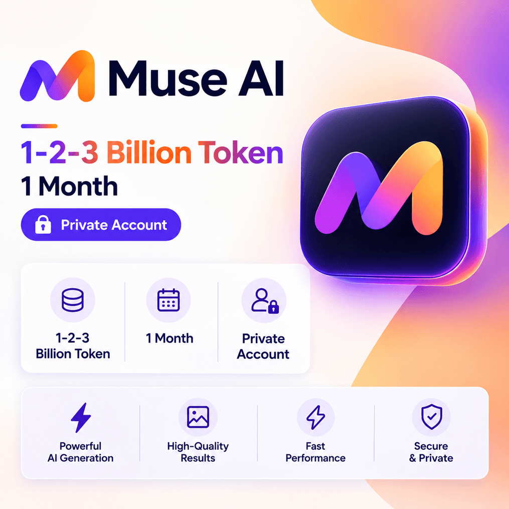 Muse AI / 1-2-3 Billion Token - 1 Month - Private Account - Screenshot 1