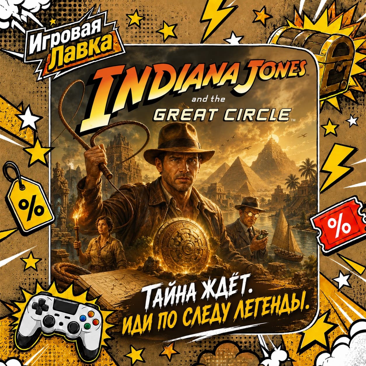 Indiana Jones and the Great Circle | Playstation | PS5 | Выбор региона - Screenshot 1