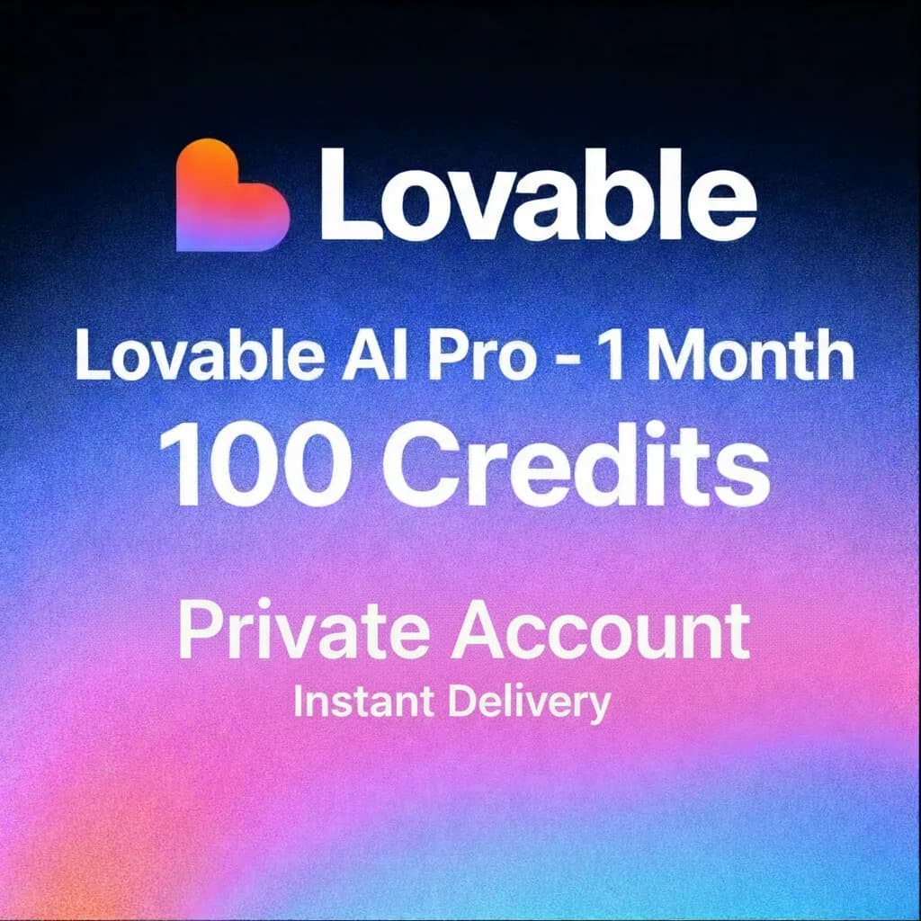Lovable.dev AI Pro — 1 Month | 105 Credits | Private Account | Instant - Screenshot 1