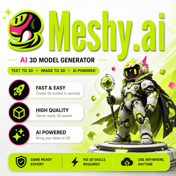 ПОДПИСКА на Meshy AI – ЧАСТНЫЙ ДОСТУП НА 1 МЕСЯЦ - Screenshot 1