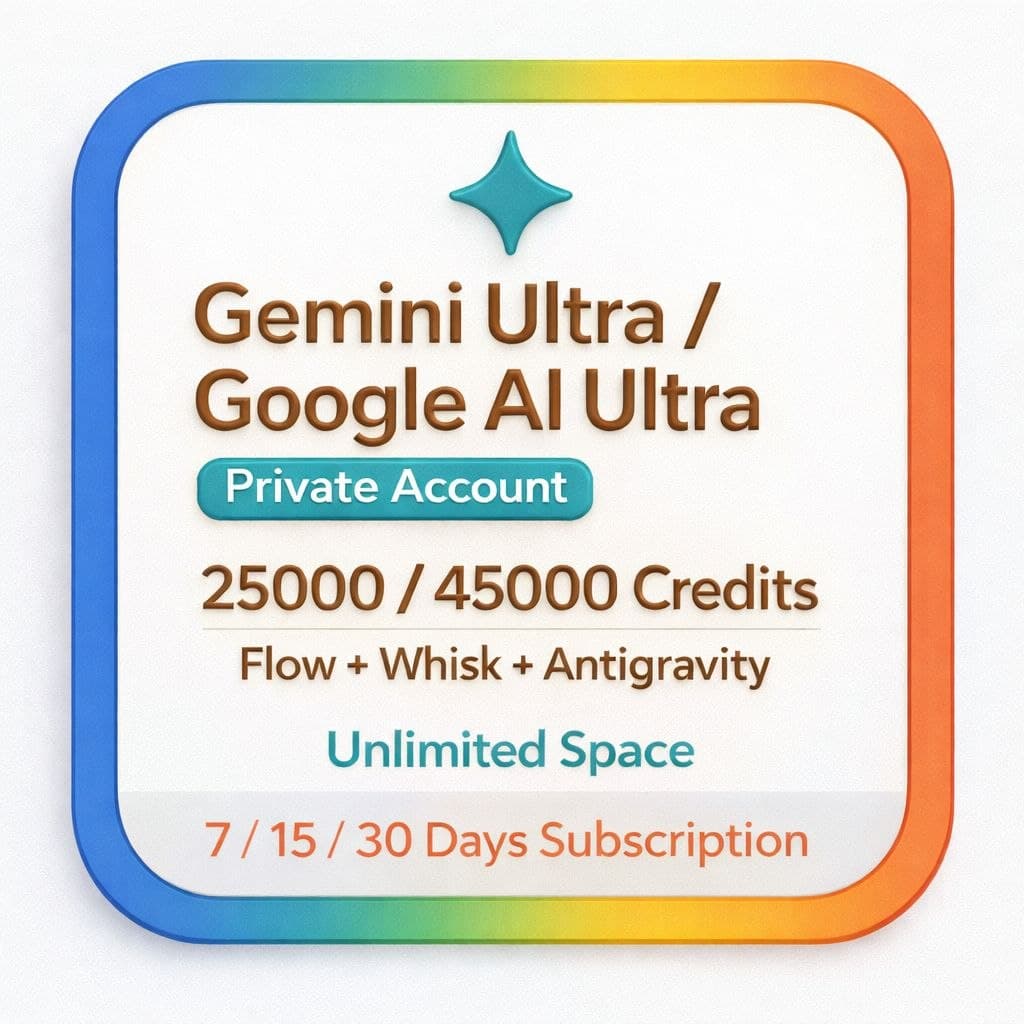 GEMINI ULTRA + VEO 3.1 + FLOW + WHISK + ANTIGRAVITY | 6,000–8,000 CREDITS | 30 DAYS - Screenshot 1