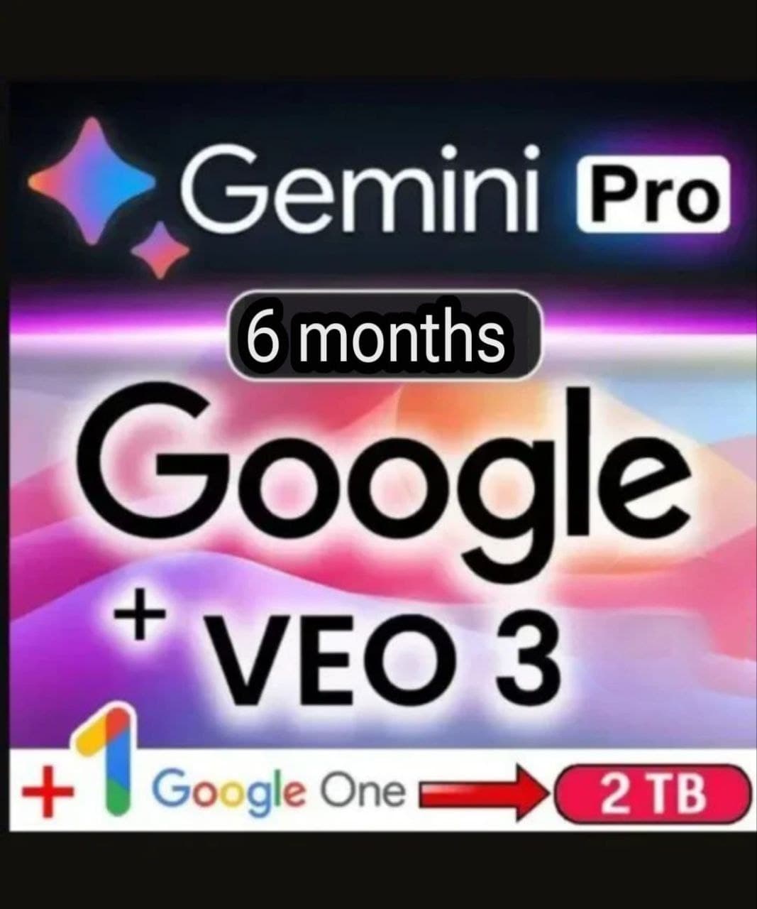 Gemini AI Pro + Google One (2 ТБ) – 6 месяцев - Screenshot 1
