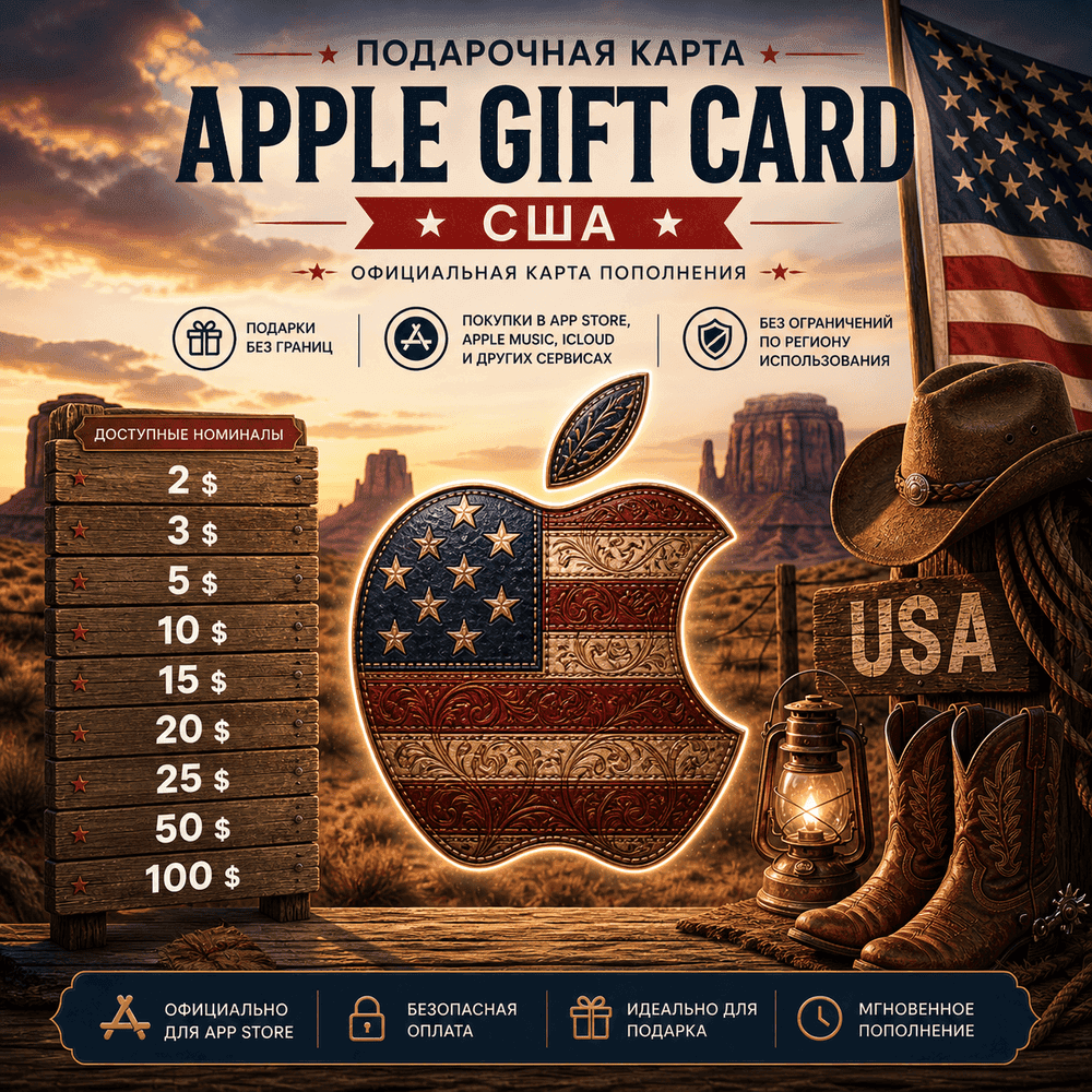 Apple Gift Card USA United States of America app store itunes iphone ipad айтюнс эпл - Screenshot 1