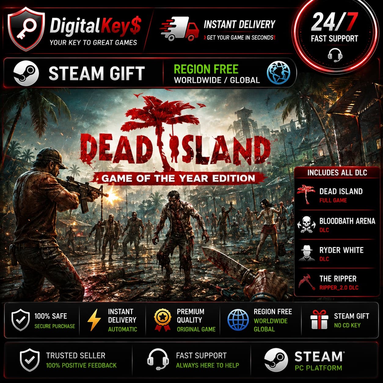 Dead Island: Game of the Year Edition — PC Steam Gift / Без региональных ограничений - Screenshot 1