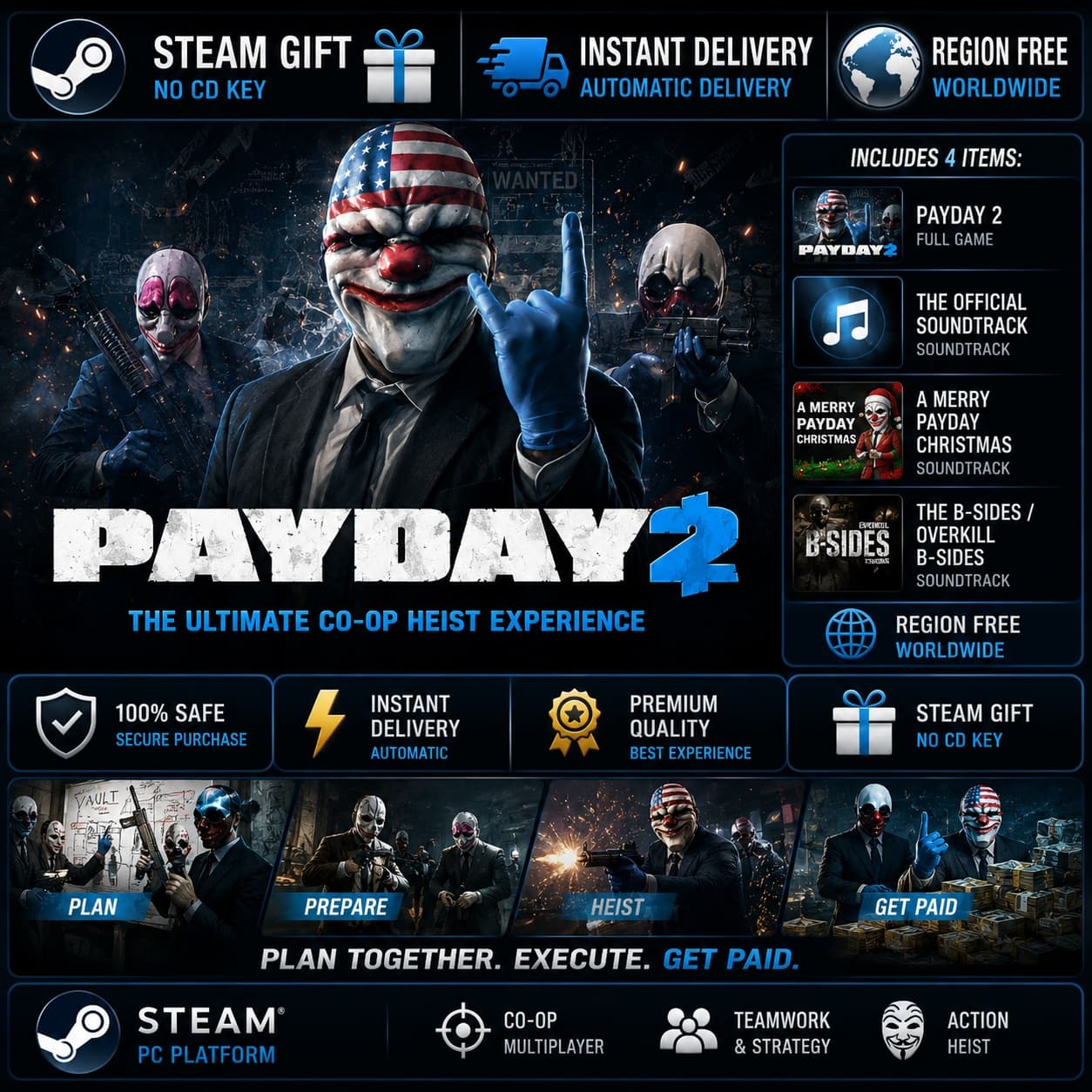 PAYDAY 2 Standard — PC Steam Gift / Без региона - Screenshot 1