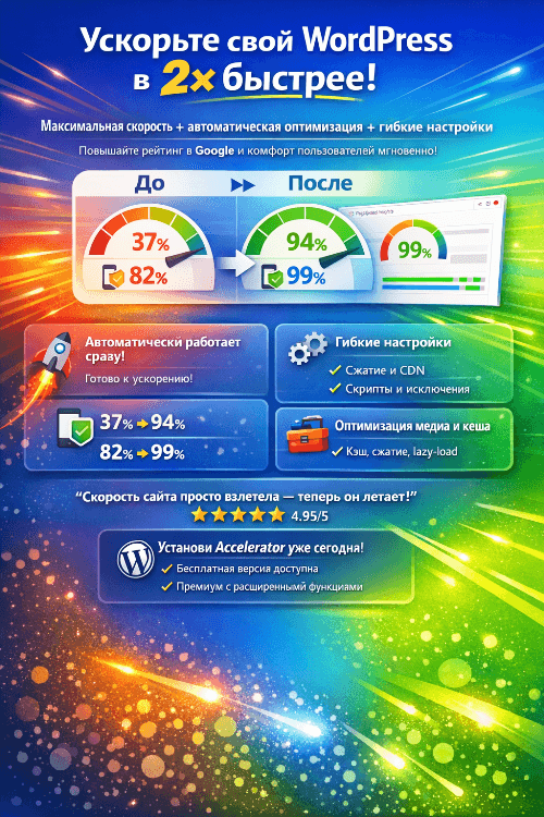 [WP] Seraphinite Accelerator - a website accelerator for WordPress 2.29.14 - Screenshot 1