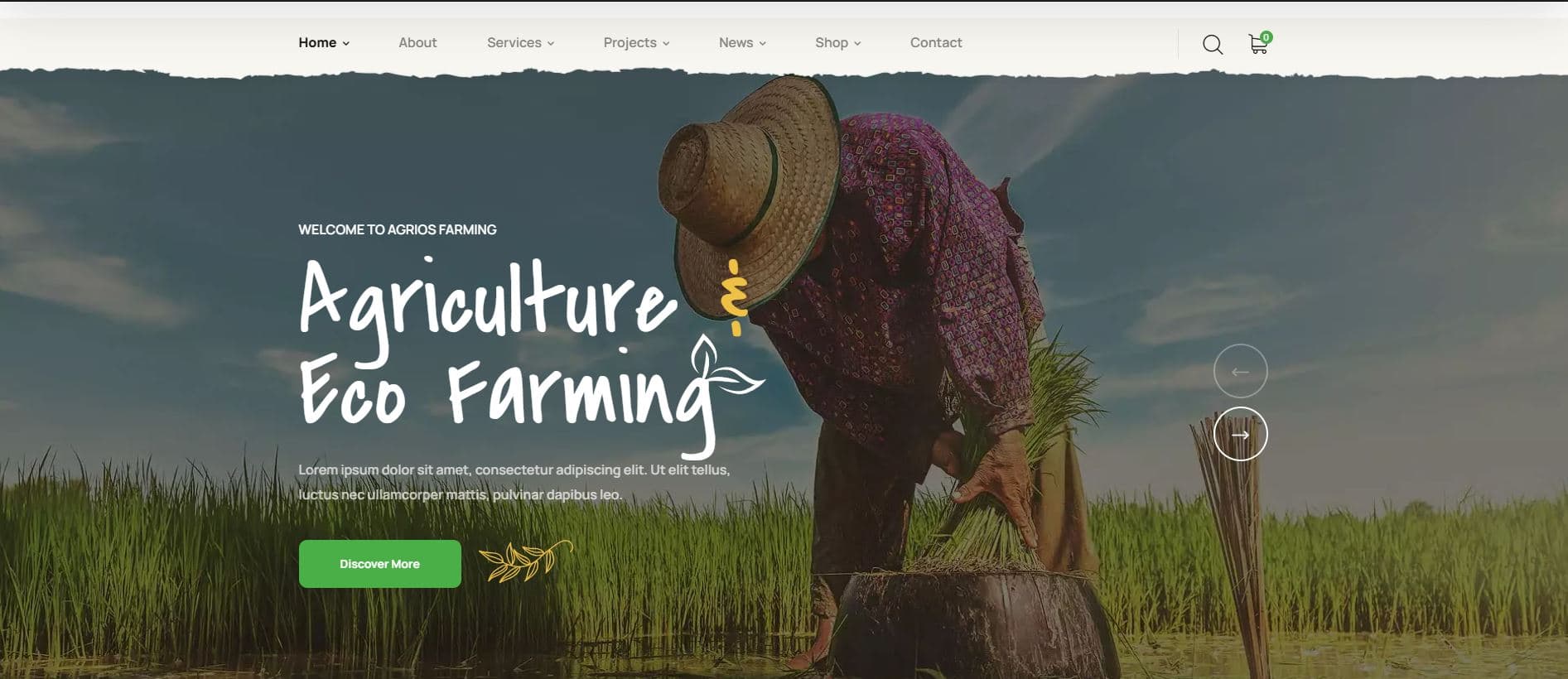 Agrios - Agriculture Farming WordPress Theme - Screenshot 1