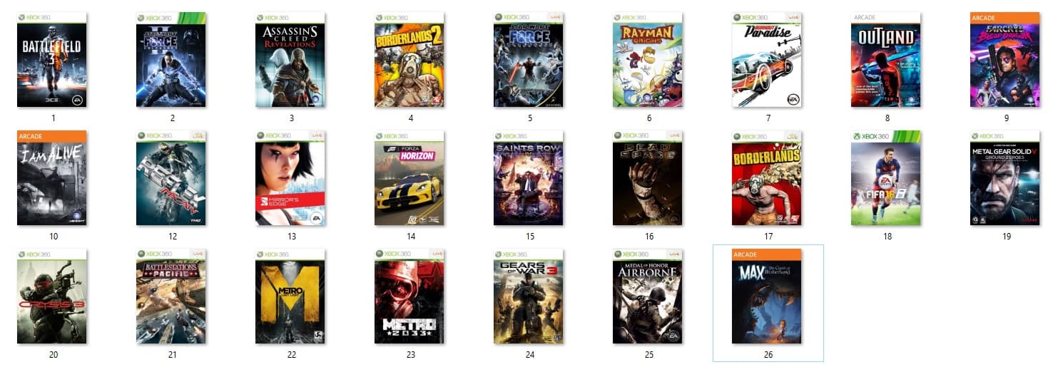 Borderland, Borderlands 2 + 22 games xbox360 (Transfer) - Screenshot 1