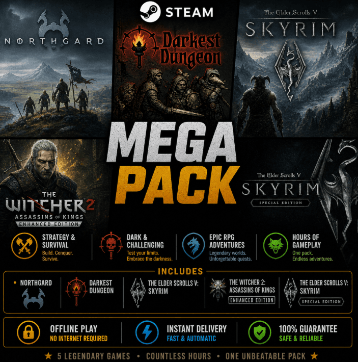Northgard,Darkest Dungeon,Skyrim / Steam /Offline - Screenshot 1