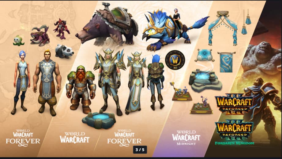 Коллекция World of Warcraft: Forever Battle.net✅Подарком - Screenshot 1