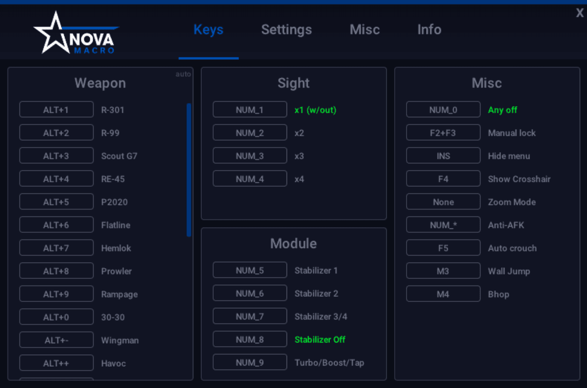 [NovaMacro] Scripts APEX GLOBAL - Screenshot 1