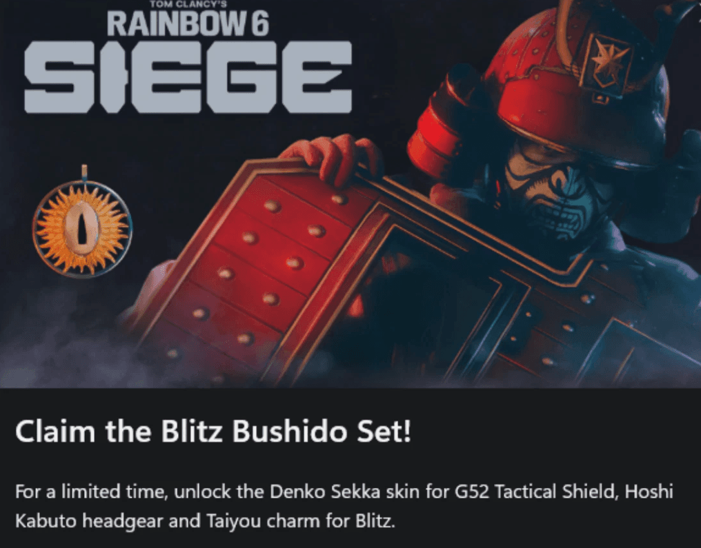 Rainbow Six Siege — Blitz Bushido Set DLC - Screenshot 1