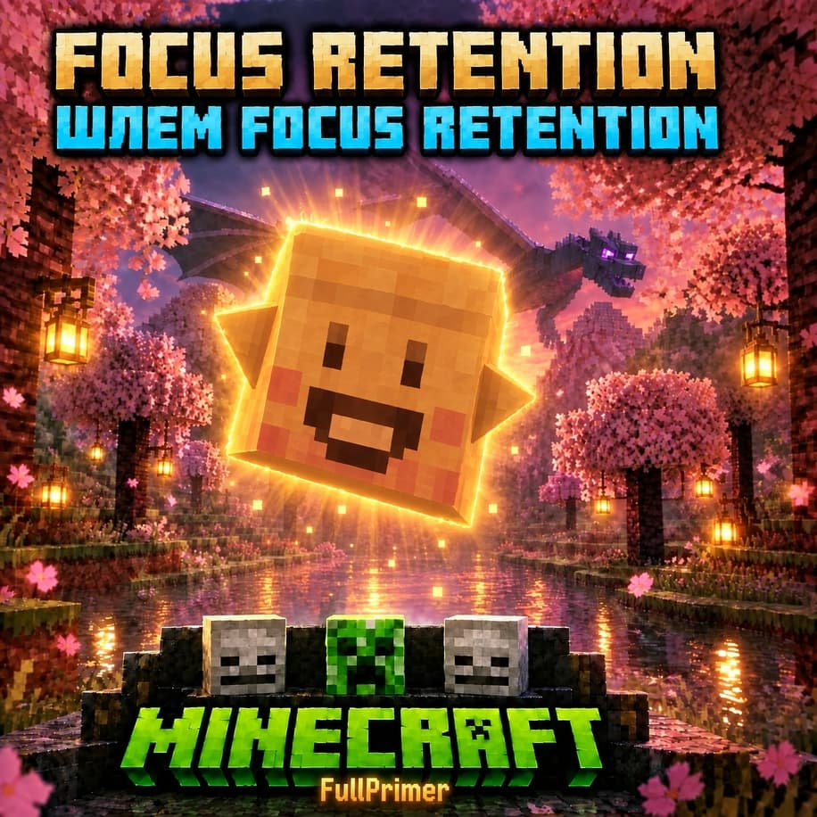 🔑КЛЮЧ Java & Bedrock Edition🔵Focus Retention Helme🔵 - Screenshot 1