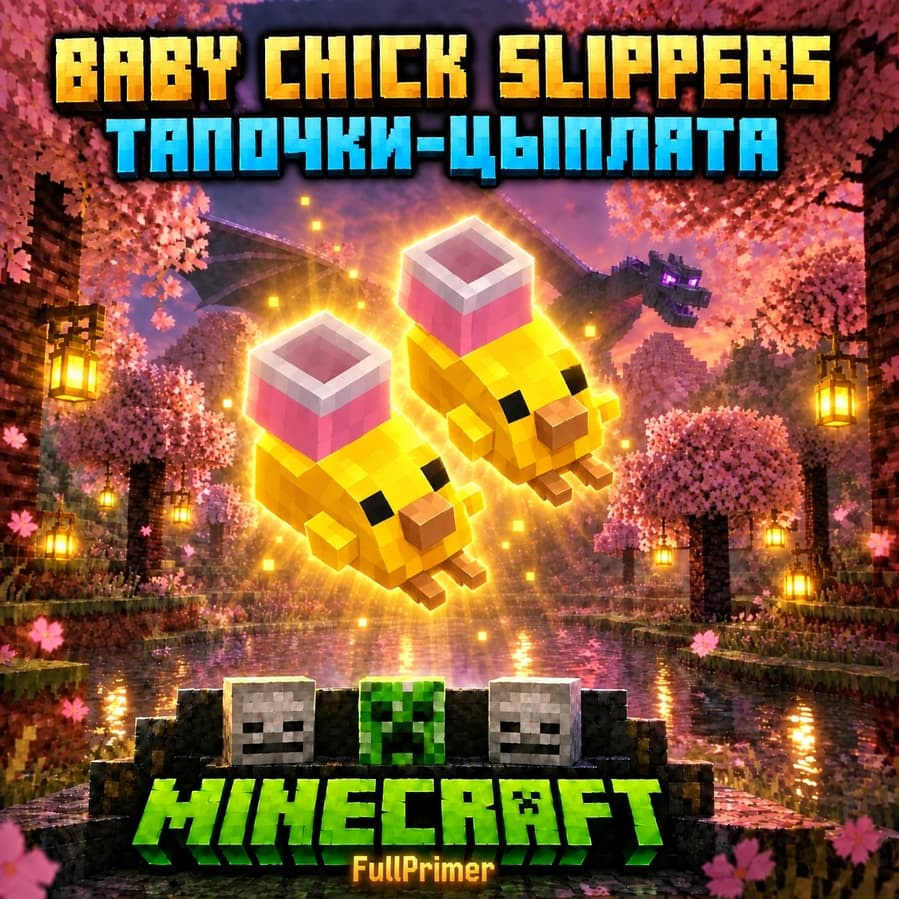 🔑КЛЮЧ Java & Bedrock Edition🔵«МАЛЕНЬКИЕ ТАПОЧКИ - ЦЫПЛЯТКИ»🔵 - Screenshot 1