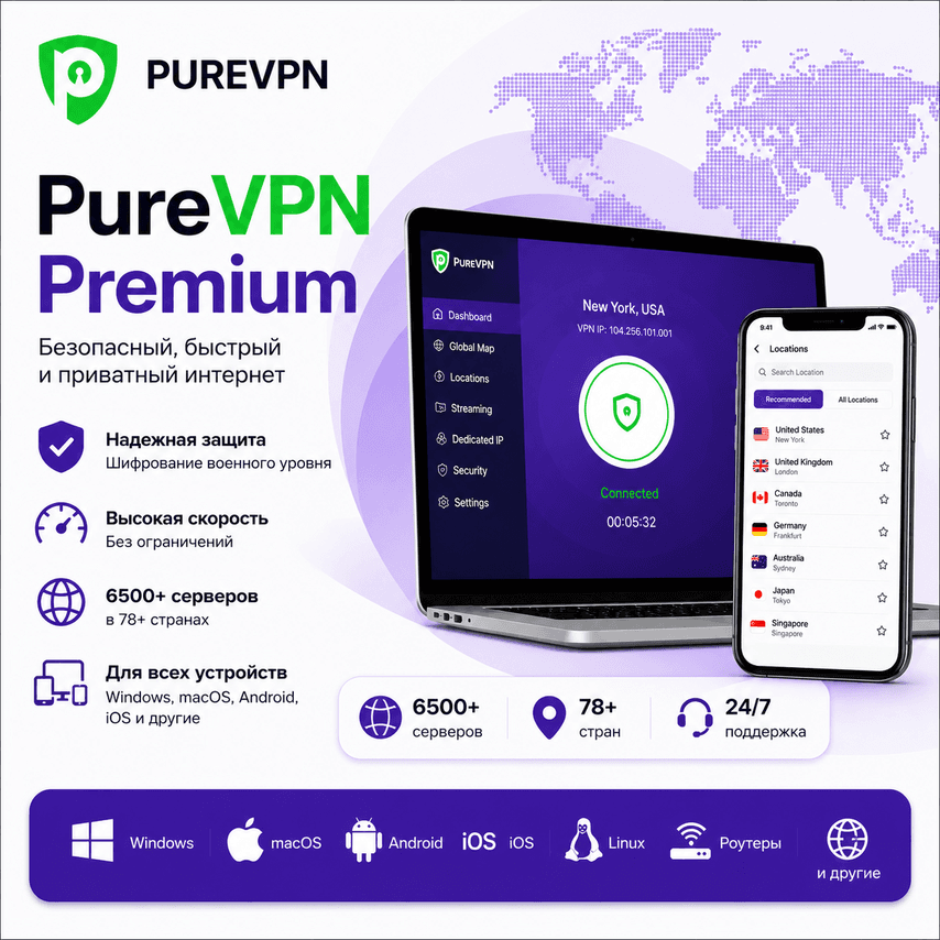 ✅🔥 PureVPN Premium | 1–36 Months | Pure VPN | Premium | Guarantee 🔥✅ - Screenshot 1