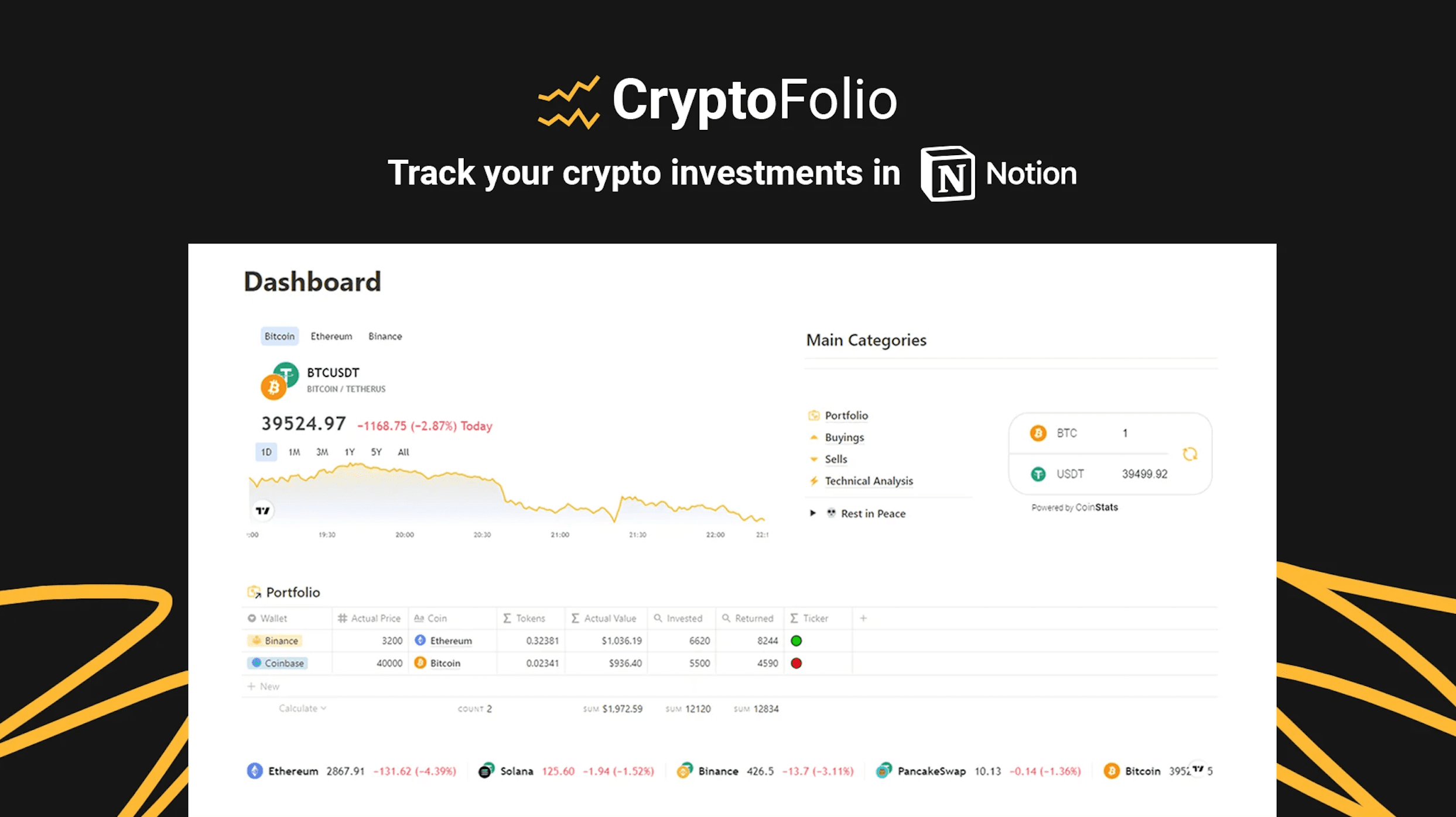 Шаблон для Notion | Cryptofolio - Screenshot 1