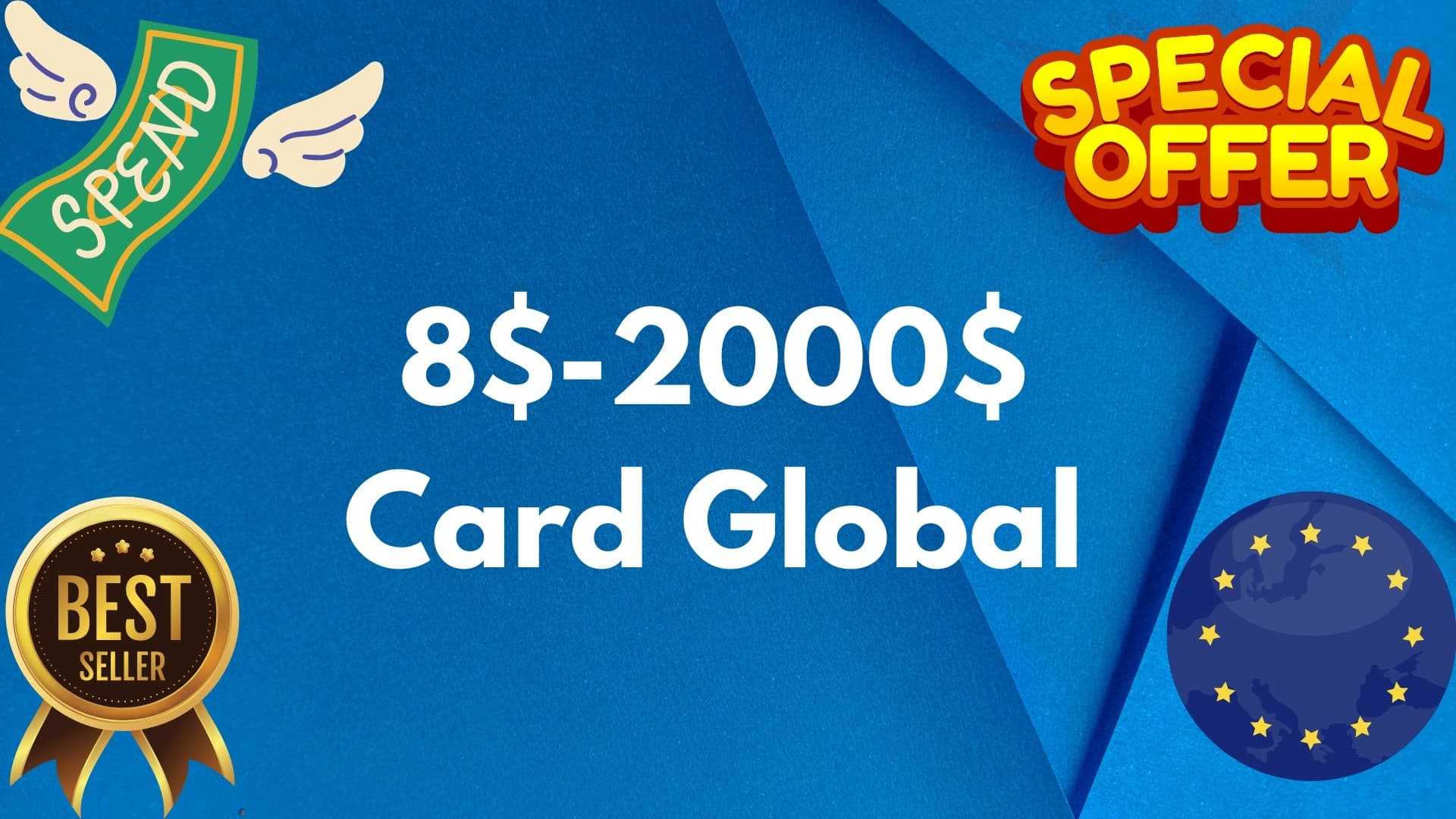 💵US/EU 20$-6000$ GLOBAL CARD🌎WORKS EVERYWHERE✅️ - Screenshot 1