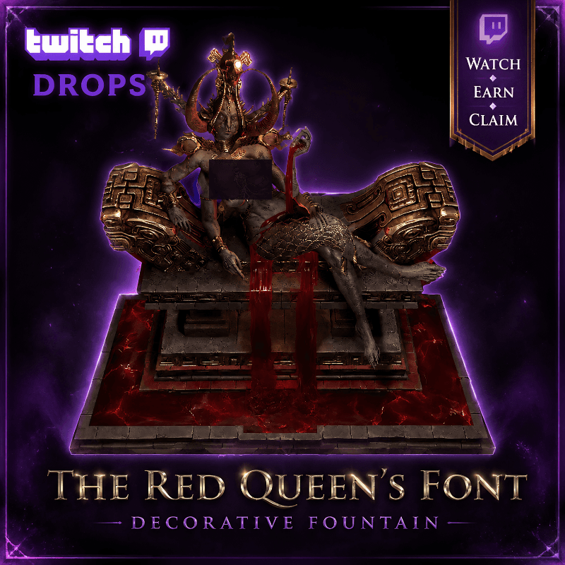 Path of Exile 2 Шрифт Красной Королевы💎 Twitch Drop — Reveal Stream RotA 2026 - Screenshot 1