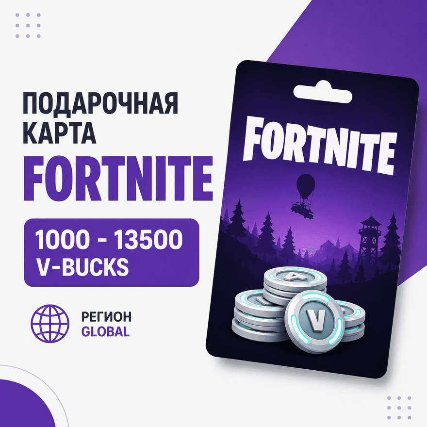 Подарочная карта Fortnite 1000–13500 V-Bucks | Global | Цифровой код - Screenshot 1
