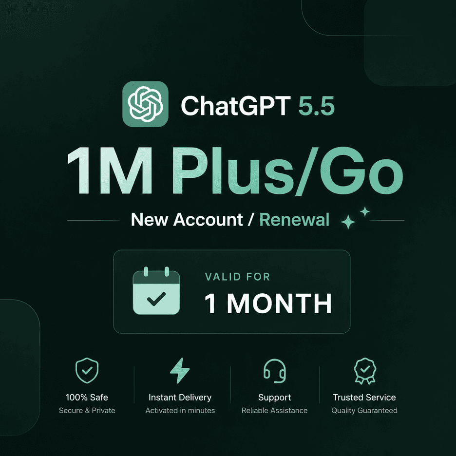 🤖 ChatGPT 5.5 1M Plus/Go – Новый аккаунт / Продление 🚀✨ - Screenshot 1