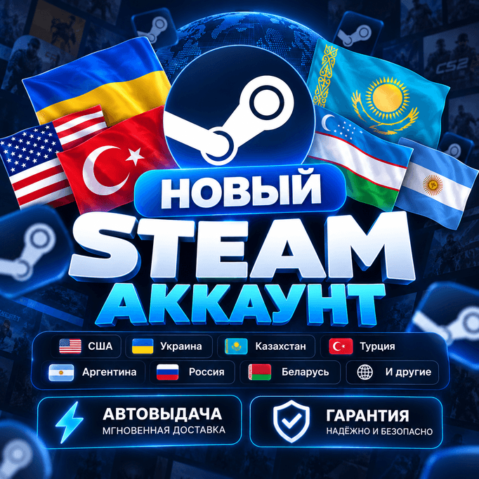 НОВЫЙ АККАУНТ STEAM Украина/Казахстан/США - Screenshot 1