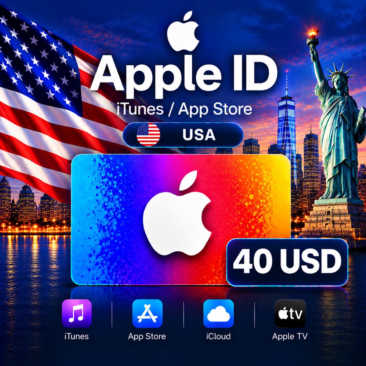 iTunes & App Store Подарочная карта — 40 USD (USA) - Screenshot 1
