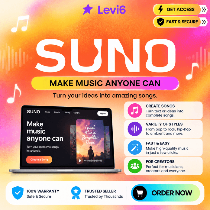 SUNO AI SUBSCRIBE 1MONTH丨FAST - Screenshot 1