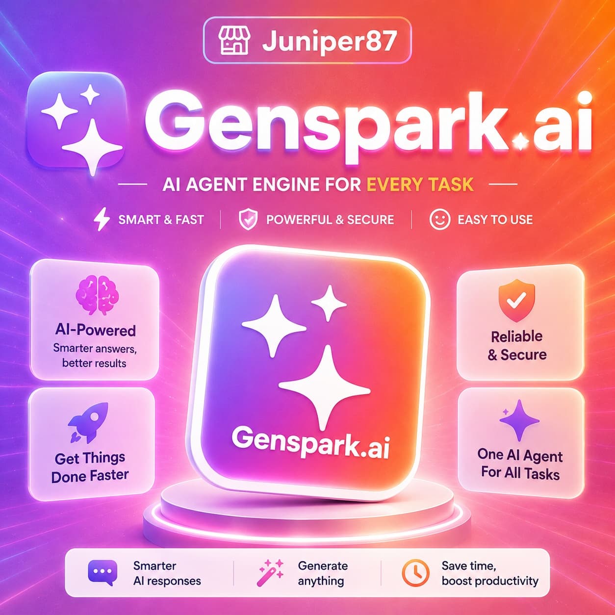 Genspark Super Agagt AI подписка 1 месяц - Screenshot 1