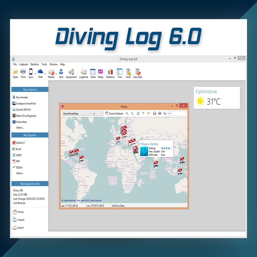 Diving Log 6.0 (пожизненная гарантия / 1 шт.) - Screenshot 1