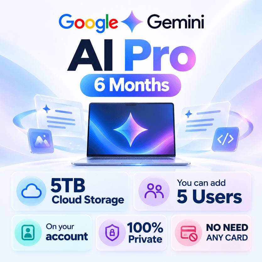 Google AI Pro | 6 месяцев | Семейный план — 5 мест - Screenshot 1