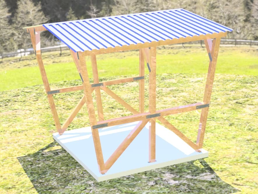 Sloping canopy 3x2.4m | Barbecue, canopy, gazebo - Screenshot 1