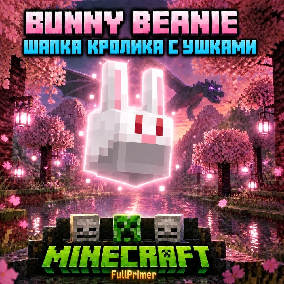 🔑КЛЮЧ Java & Bedrock Edition🔵«ШЛЯПКА КРОЛКА С УШКАМИ»🔵 - Screenshot 1